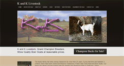Desktop Screenshot of kandklivestock.com